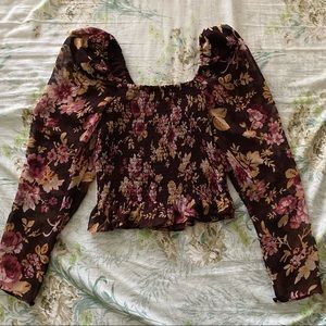 Express Bodycon long sleeve crop top